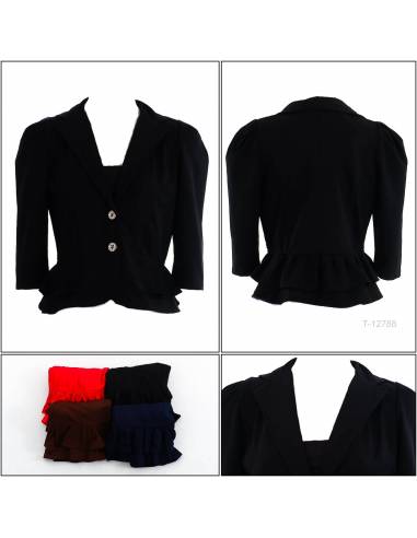 Blazer Cewek Polos Lengan 3/4 Peter All Size