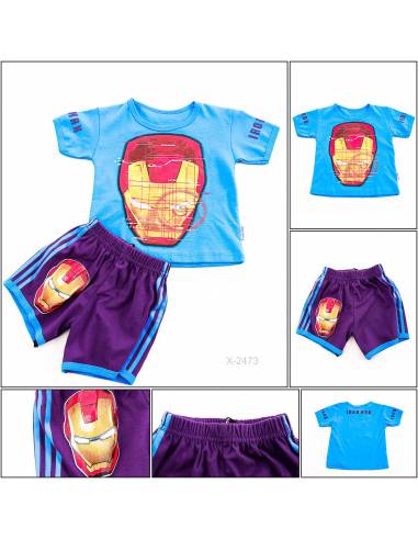 Setelan Kaos Anak Cowok Lengan Pendek Chocolate...