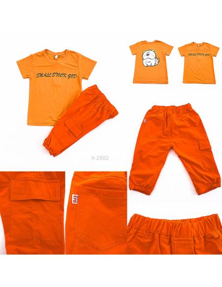 Setelan Kaos Anak Cowok Lengan Pendek 3XK 17