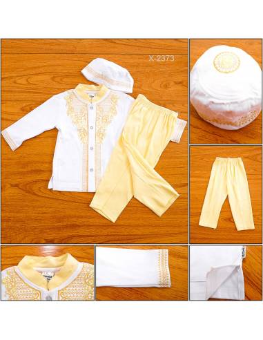 Setelan Kemeja Koko Anak Cowok Lengan Panjang...