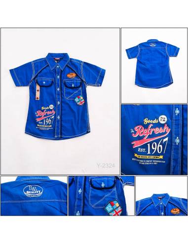 Kemeja Anak Cowok Lengan Pendek HK 4-6