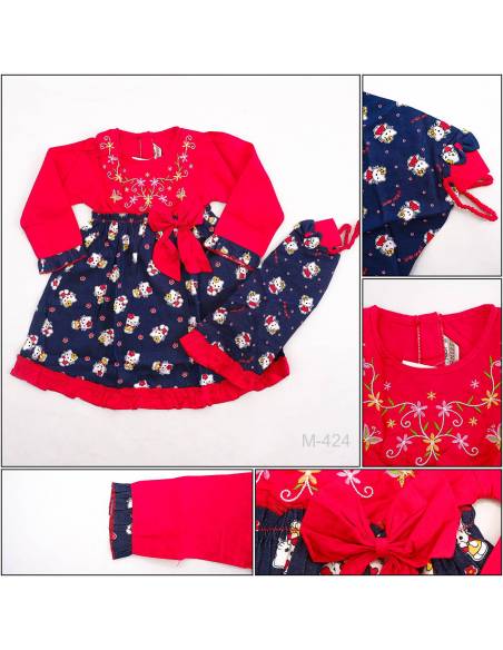 Busana Muslim/Dress Muslim Anak Cewek Anissa All Size