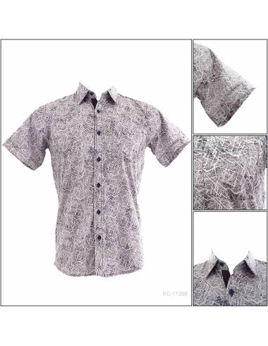 Kemeja Cowok Slim Fit Lengan Pendek Muscle Fit...