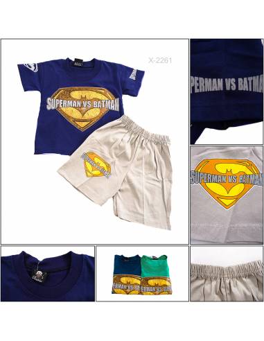 Setelan Kaos Anak Cowok Lengan Pendek Babies S