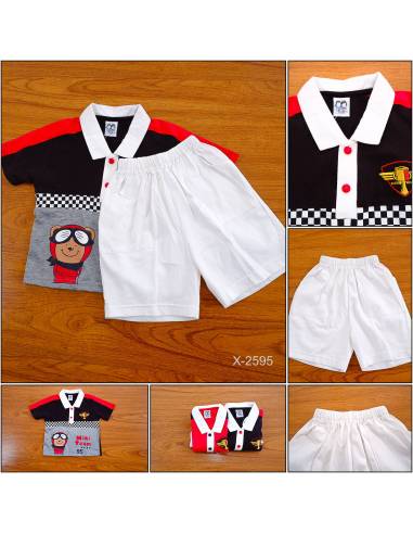 Setelan Kaos Anak Cowok Lengan Pendek Jo & Jill L