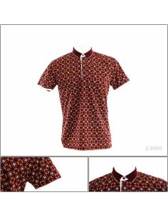 Kaos Kerah Cowok Motif Lengan Pendek Zara Man S-M