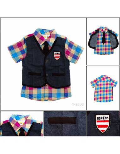 Kemeja Anak Cowok Lengan Pendek Yellow Fellow 4-8