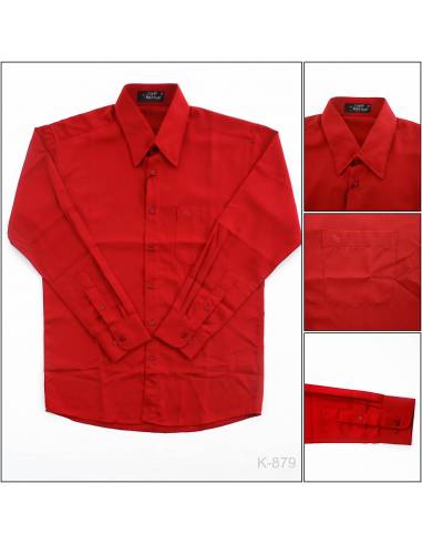 Kemeja Formal Cowok Regular Lengan Panjang Polo...
