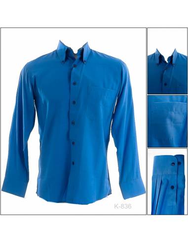 Kemeja Formal Cowok Regular Lengan Panjang Polo...