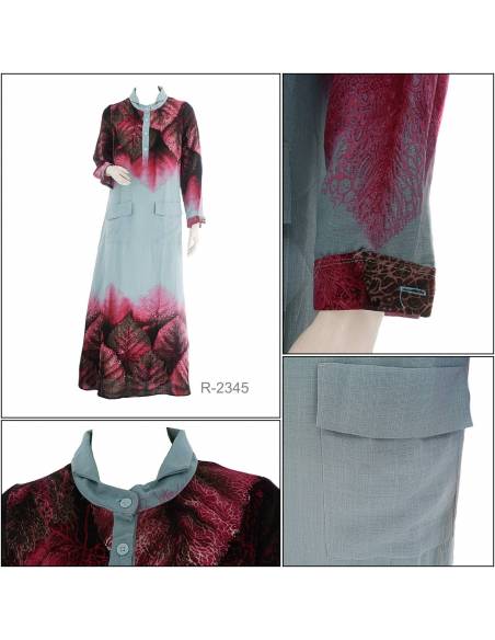 Long Dress Lengan Panjang Al Fayed All Size