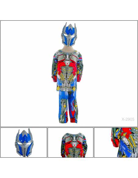 Setelan Kaos Anak Cowok+Topeng Lengan Panjang Design Toon 10