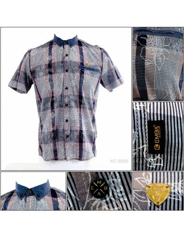 Kemeja Cowok Lengan Pendek Emba M-L
