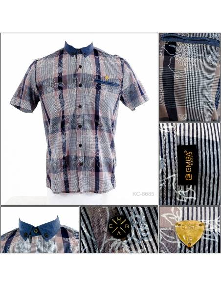 Kemeja Cowok Lengan Pendek Emba M-L