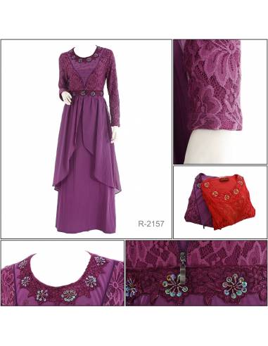 Long Dress Lengan Panjang Beauty All Size