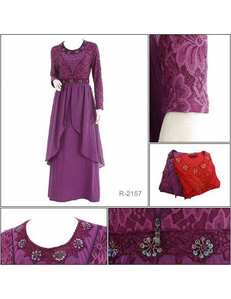 Long Dress Lengan Panjang Beauty All Size