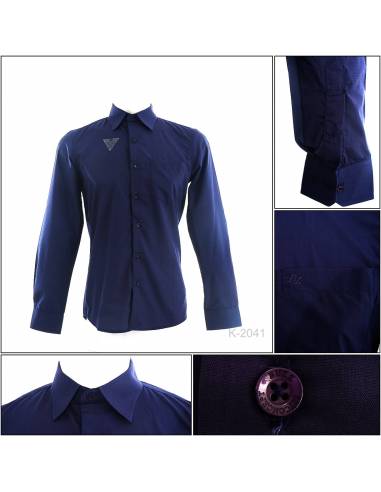 Kemeja Formal Cowok Slim Fit Lengan Panjang...