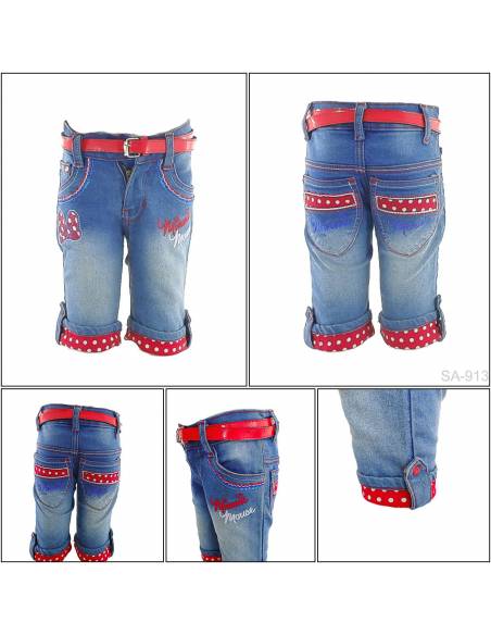 Celana Pendek Jeans Anak Cewek Pinky 8-12