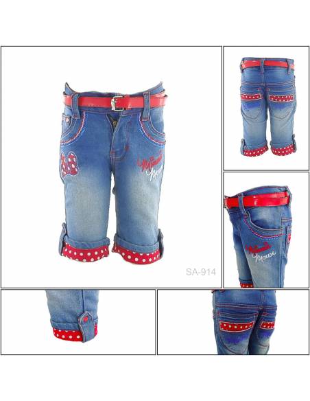Celana Pendek Jeans Anak Cewek Pinky 14-18