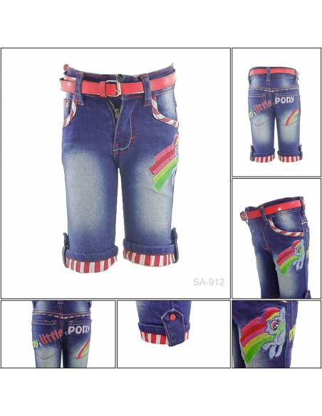 Celana Pendek Jeans Anak Cewek Pinky 8-12