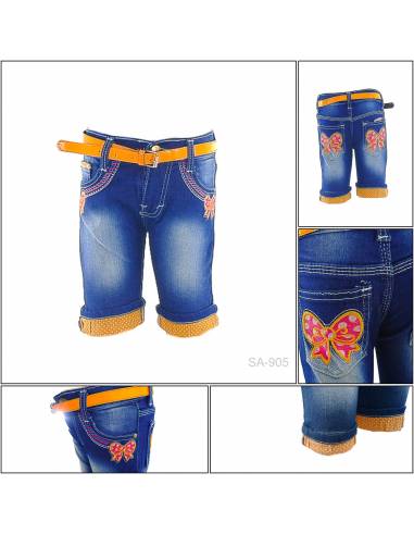 Celana Pendek Jeans Anak Cewek Pinky 8-12