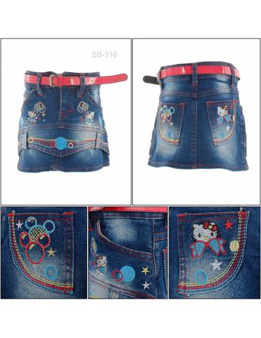 Rok Pendek Jeans Anak Cewek Pinky 11