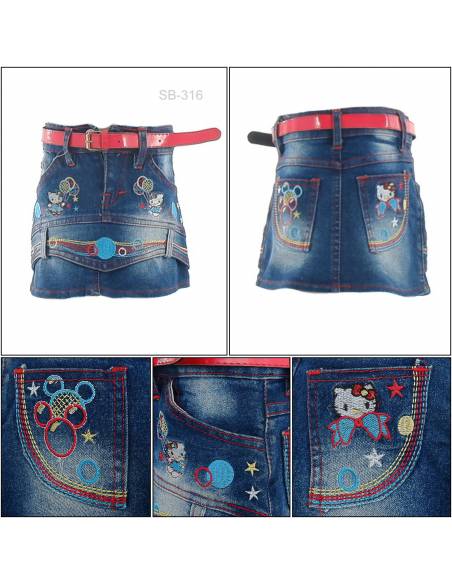 Rok Pendek Jeans Anak Cewek Pinky 11
