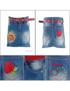 Rok Pendek Jeans Anak Cewek Pinky 8-12