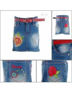 Rok Pendek Jeans Anak Cewek Pinky 14-18
