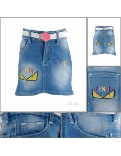 Rok Pendek Jeans Anak Cewek Pinky 8-12