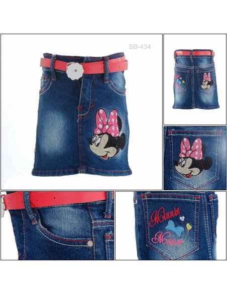 Rok Pendek Jeans Anak Cewek Pinky 8-12