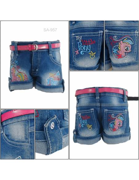 Celana Pendek Jeans Anak Cewek Pinky 8-12