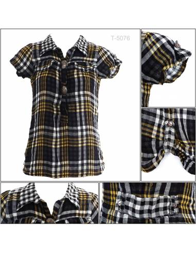 Kemeja Cewek Lengan Pendek Norick All Size