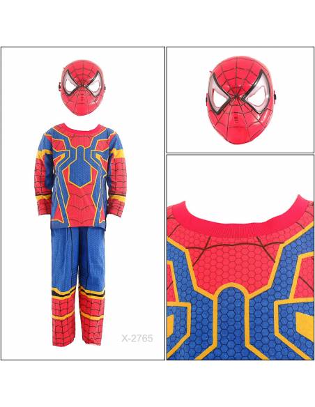 Setelan Kaos Anak Cowok+Topeng Lengan Panjang Design Toon 4-8