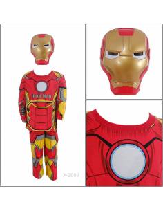 Setelan Kaos Anak Cowok+Topeng Lengan Panjang Design Toon 18