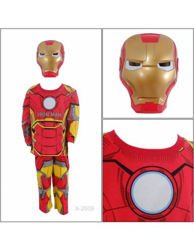 Setelan Kaos Anak Cowok+Topeng Lengan Panjang...