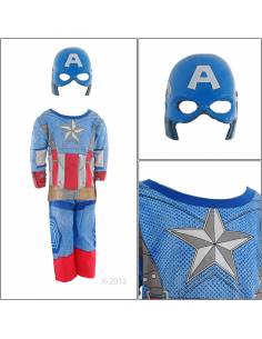 Setelan Kaos Anak Cowok+Topeng Lengan Panjang Design Toon 12