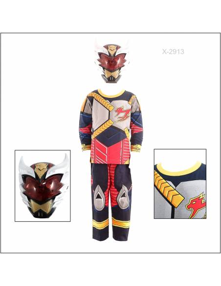 Setelan Kaos Anak Cowok+Topeng Lengan Panjang Design Toon 4 - 8