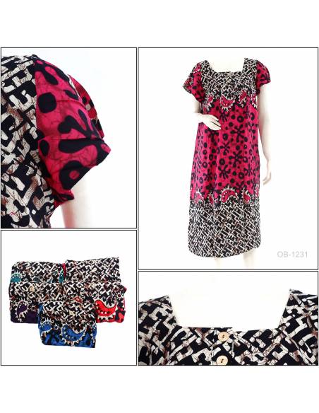 Daster Geber Lengan Pendek Marisa All Size