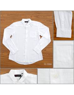 Kemeja Formal Cowok Slim Fit Lengan Panjang Buzz XL