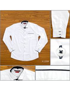 Kemeja Formal Cowok Slim Fit Legan Panjang Gracenzo L-XL