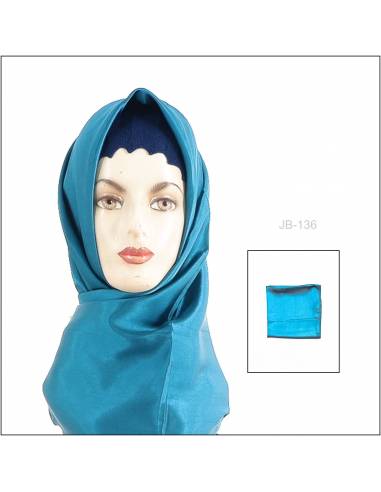 Jilbab Cewek Segi Empat Satin Hijau Tua Berlla...