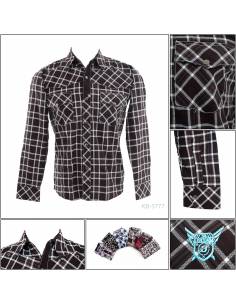 Kemeja Cowok Slim Fit Lengan Panjang Enemy