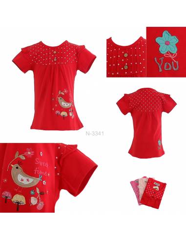 T-shirt/Kaos Oblong Anak Cewek Lengan Pendek...