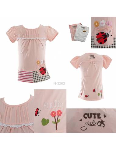 T-shirt/Kaos Oblong Anak Cewek Lengan Pendek...