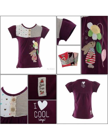 T-shirt/Kaos Oblong Anak Cewek Lengan Pendek...