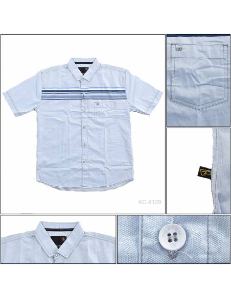 Kemeja Cowok Regular Lengan Pendek Topten XL