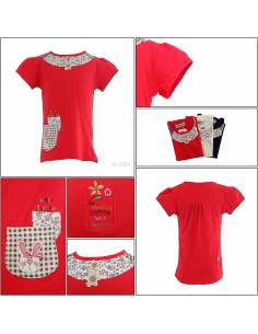 T-shirt/Kaos Oblong Anak Cewek Lengan Pendek Geenee 4-6