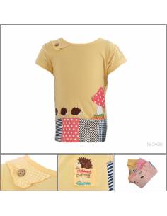 T-shirt/Kaos Oblong Anak Cewek Lengan Pendek Geenee 4-6