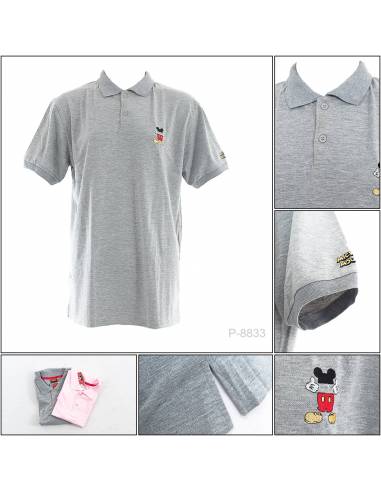 Kaos Kerah Cewek Lengan Pendek Mickey Mouse