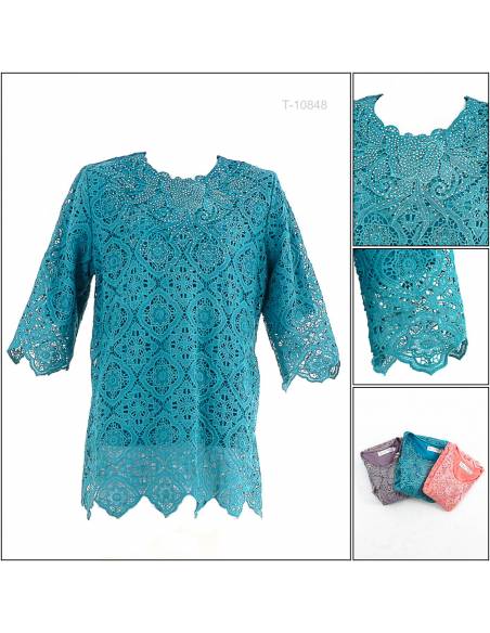 Atasan Brokat Cewek Lengan 7/8 Wil XL